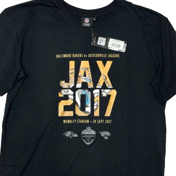 NWT 2017 NFL Team Apparel Jacksonville Jaguars T-Shirt London Wembley Men Sz. XL - Picture 6 of 10
